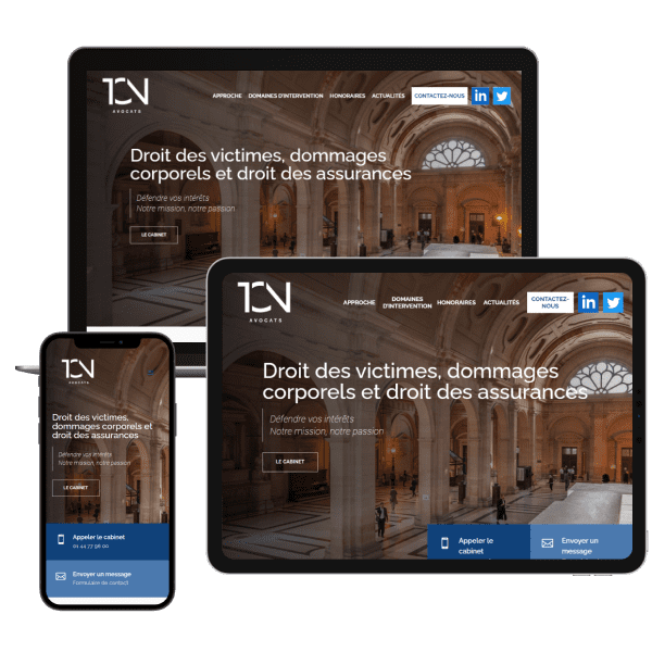 Refonte du site vitrine TCN Avocats