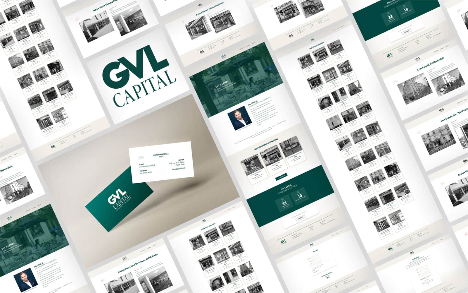Conception d'une identité visuelle et développement du site vitrine sur mesure de GVL Capital