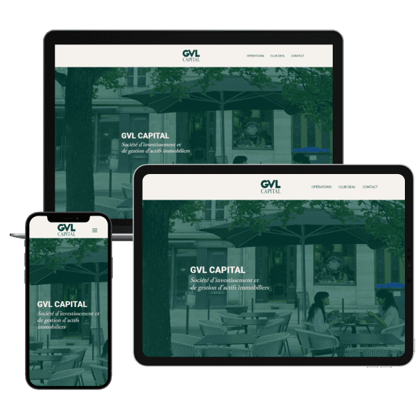 Conception d'une identité visuelle et développement du site vitrine sur mesure de GVL Capital