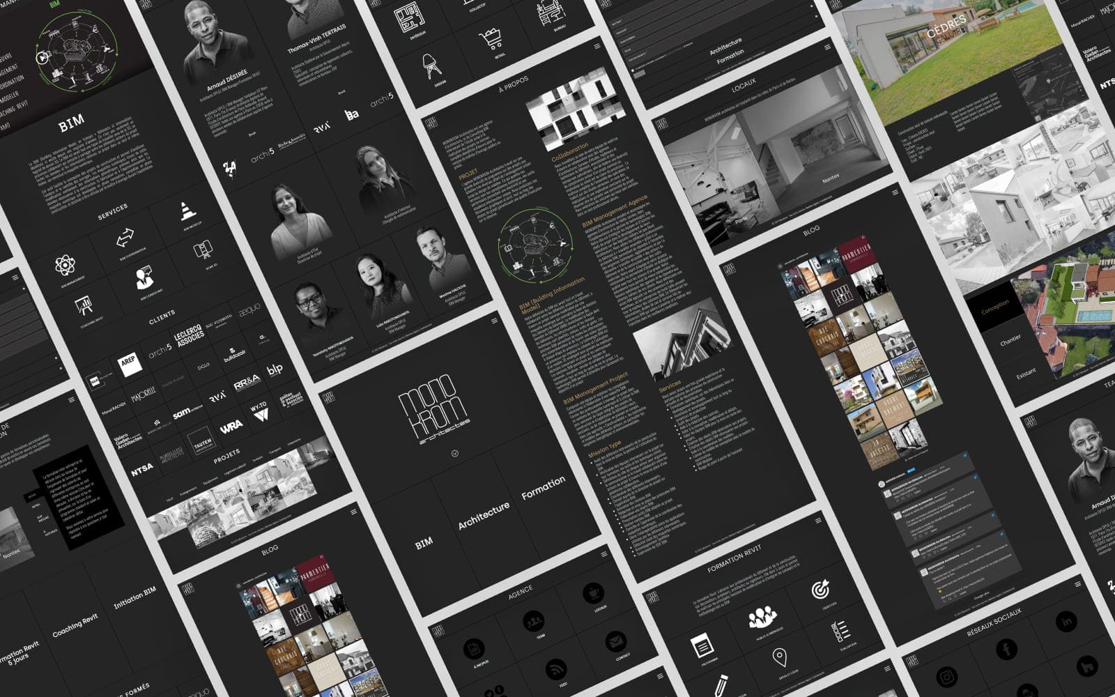 Développement d'un site vitrine avec navigation similaire à une application