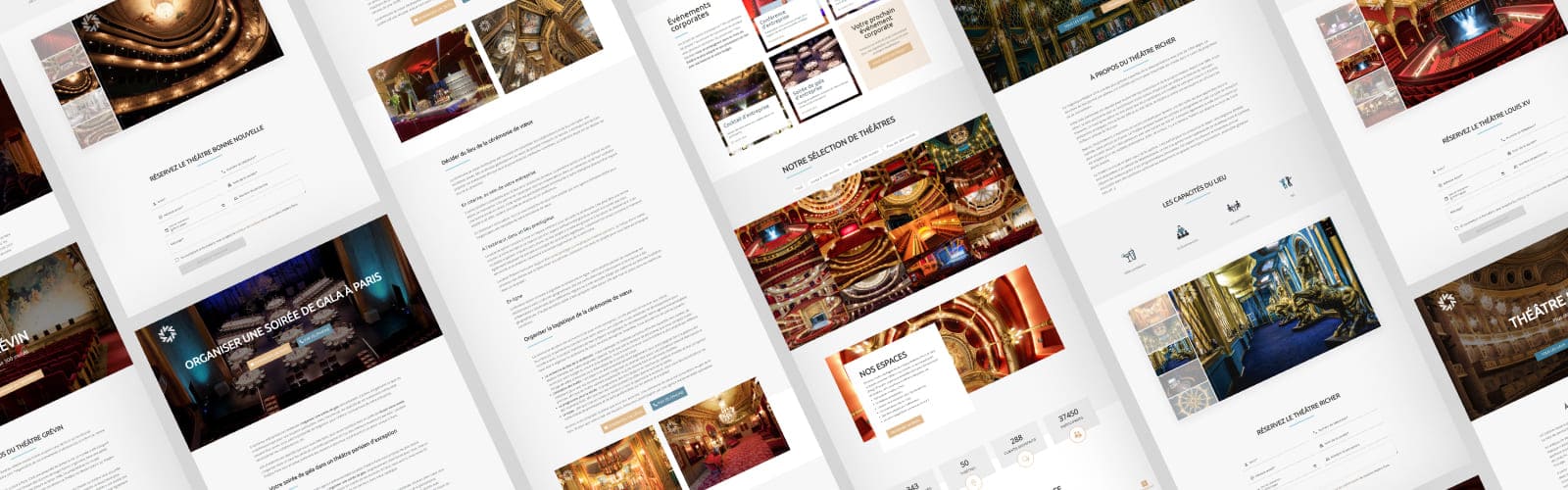 Refonte sous Divi du site web de niche dédié aux événements corporate dans des théâtres parisiens
