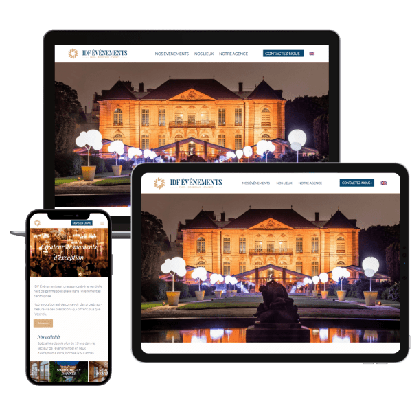 Refonte du site corporate du groupe événementiel IDF événements