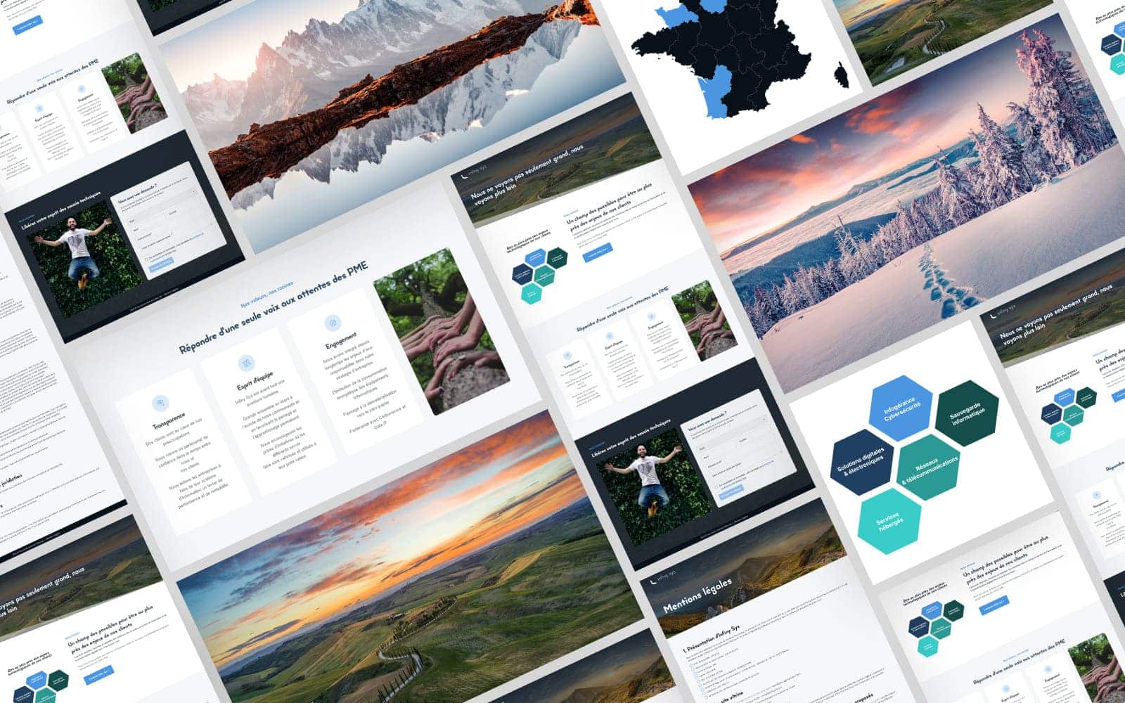 Développement d'un site web onepage pour présenter la holding d'un groupe