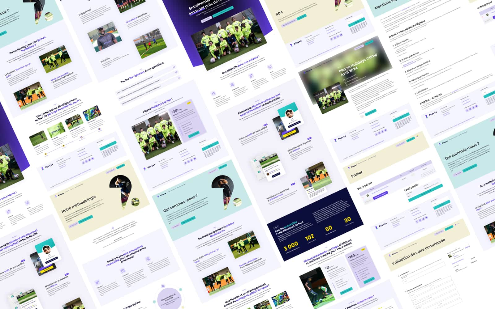 Refonte du site internet d'une plateforme de réservation de séances d'entraînement de foot