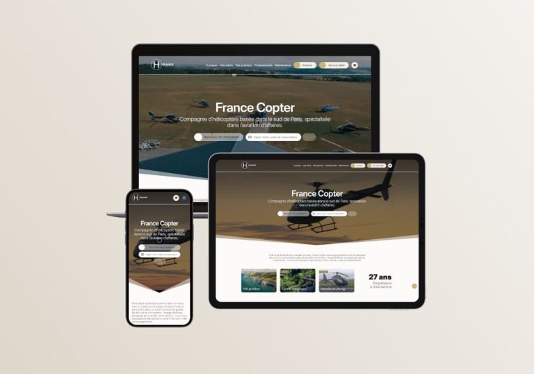 Refonte et développement web sur mesure pour le site d'une compagnie d'hélicoptères