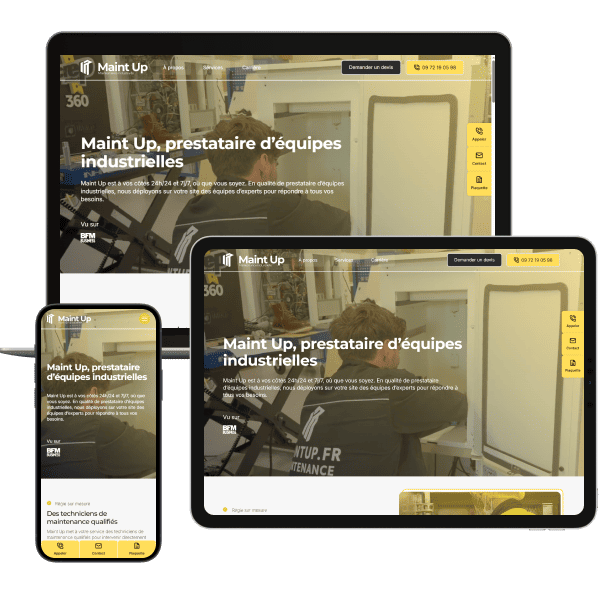 Refonte du site web d&rsquo;un prestataire de maintenance industrielle